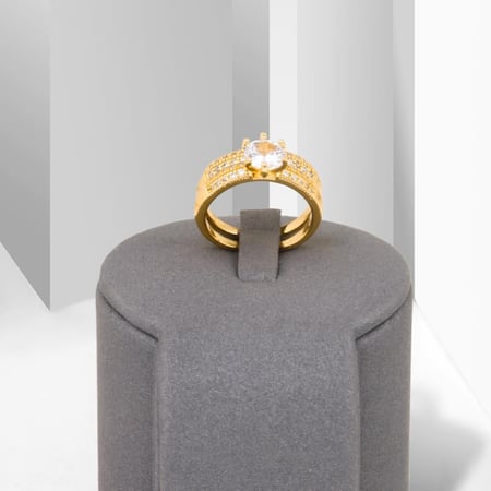 خاتم زركون بديل الذهب توينز