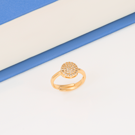 طقم دوائر الألماس ذهبي ناعم