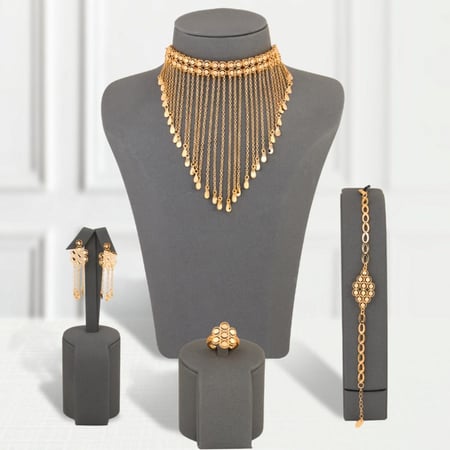 طقم بديل الذهب مرتعشة ذهبي