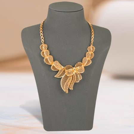 طقم بديل الذهب عقد الفيونكة