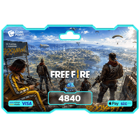 شحن 4840 جوهرة فري فاير Free Fire من متجر كارد بوينت