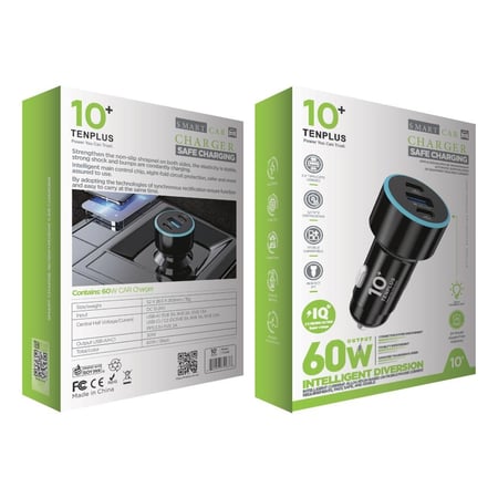 شاحن سيارة 60 واط من تن بلس