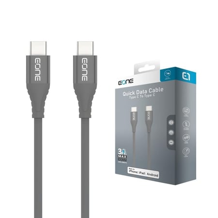 سلك للشحن ونقل البيانات من تايب سي الي تايب سي بقوة 100 واط   ونقل البيانات من EONE