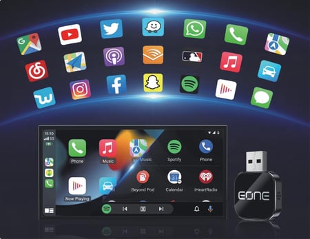 جهاز كاربلاي واندرويد اوتو لاسلكي 3 في 1 من EONE