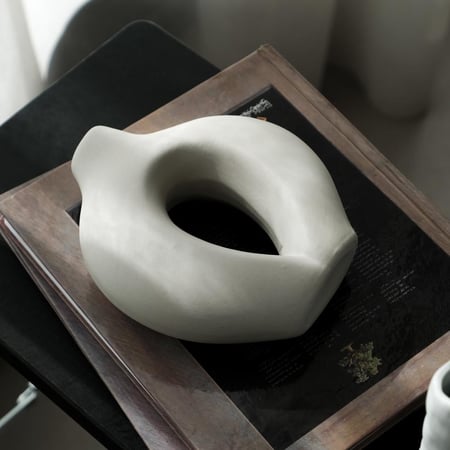 فازه سيراميك صغيرة small vase ceramic white