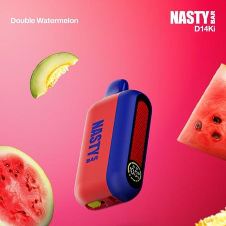 سحبة ناستي 14000 سحبة دبل بطيخ NASTY D14Ki 14000 PUFFS Disposable Doub