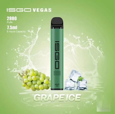 سحبة ايسجو بار 2800 سحبة عنب ايس ISGO BAR 2800 PUFFS GRAPE ICE