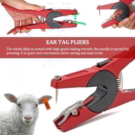 كماشة اذان المواشي بدبوس احتياطي