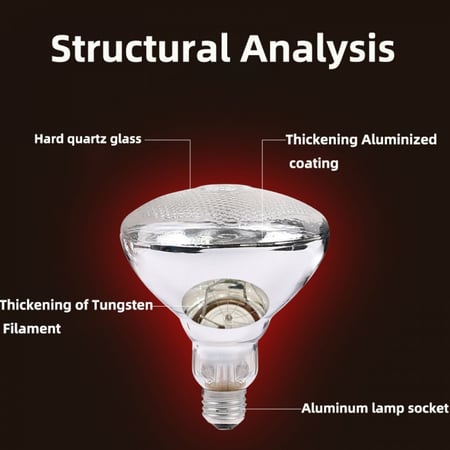 150W High Efficiency Red Heat Lamp - مصباح تدفئة أحمر عالي الكفاءة 150 واط