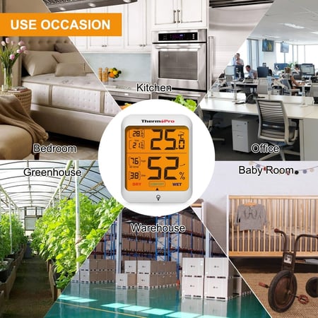 جهاز قياس الحرارة والرطوبة الرقمي TP53