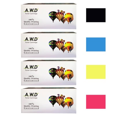 طقم حبر 410A متوافق مع طابعات HP Color Laser M452NW/M477FDW , Satera LBP654C/652C