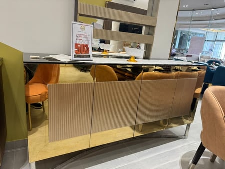 بوفيه طاولة طعام مودرن اسود استيل