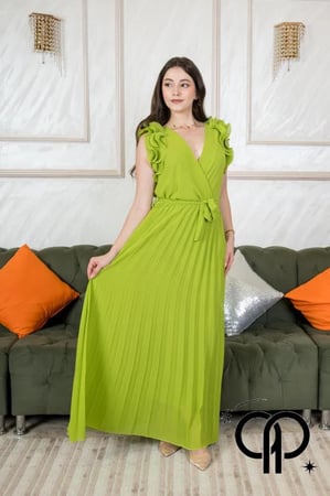 فستان كسرات طويل