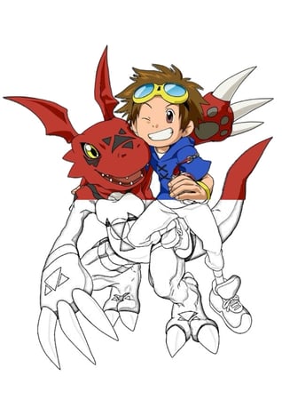 رسومات أبطال الديجيتال للتلوين