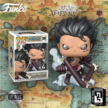 فنكو بوب لوفي   funko pop metallic luffy snake man NS