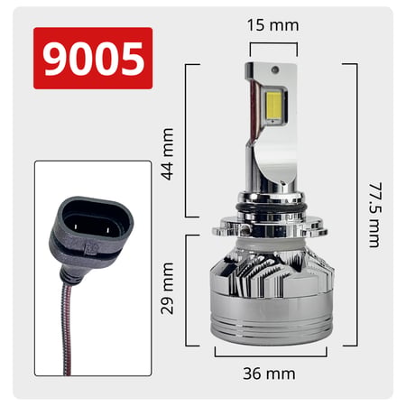 لمبات ليد مقاس 9005 بقوة 18000LM 150W متوفر بعدة ألوان