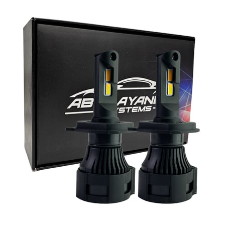 لمبات ليد خطين مقاس h4/H19 بقوة 10000LM 90W لون 3000K اصفر هالوجين فيه ميزة استمرار الواطي مع تشغيل العالي