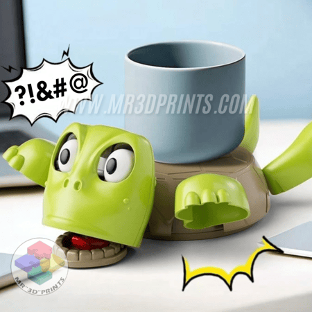 قاعدة مشروبات على شكل سلحفاة