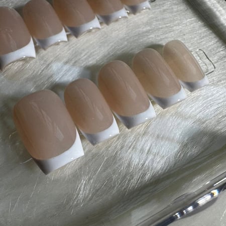 -6- French Nude press-on Nail