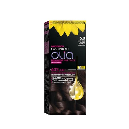 غارنييه اولیا صبغة شعر خالية من الامونيا - بني لامع 5.0