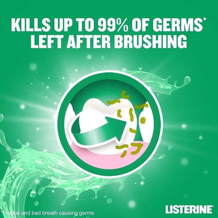 ليسترين العناية الكاملة للثة غسول فم 10 في 1 فريش منت - 500 مل