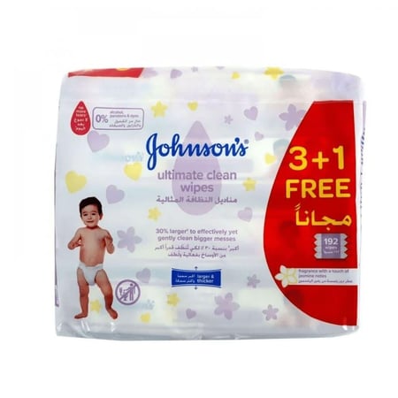 جونسون مناديل النظافة المثالية - 192 منديلاً