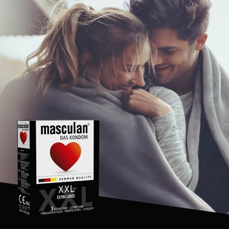 ماسكولان واقي ذكري نوع 5 XXL اكسترا لارج - 3 حبة