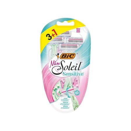 بيك شفرات حلاقة ثلاثية الشفرات للبشرة الحساسة ، متنوعة 4 قطع