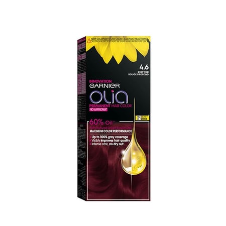 غارنييه اوليا صبغة شعر خالية من الامونيا - أحمر غامق 4.6