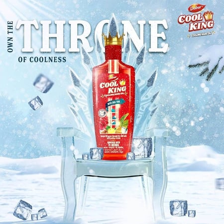 دابر كول كنج زيت الشعر المنعش مع أنبوب التبريد - 300 مل