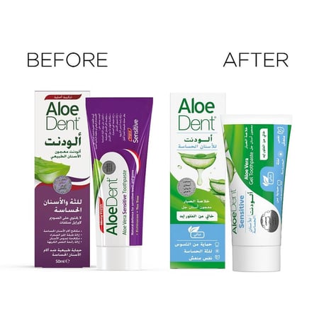 الودنت معجون أسنان جل بخلاصة الصبار للأسنان الحساسة - 50 مل