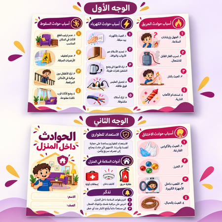 مطوية الحوادث داخل المنزل