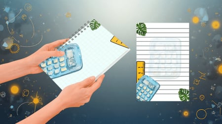 غلاف دفتر رياضايات