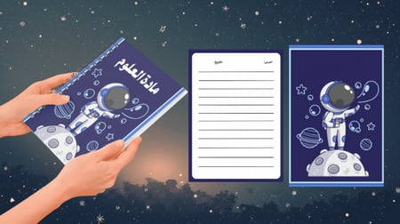 غلاف دفتر الفضاء