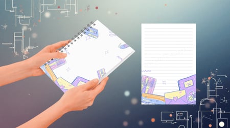 غلاف دفتر بتصميم رياضيات