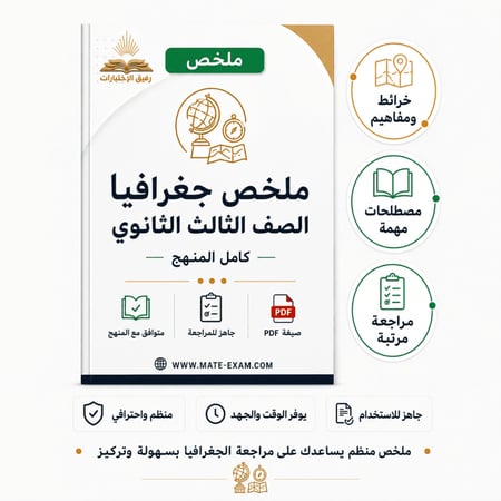 ملخص جغرافيا ثالث ثانوي مسارات المنهج كامل 1447 هـ