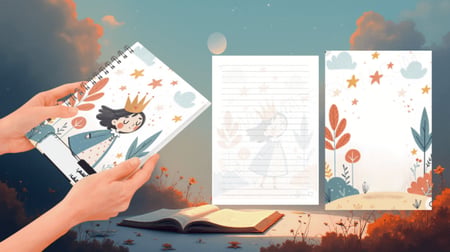 غلاف دفتر الأميرة الصغيرة بتصميم فريد