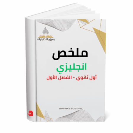 ملخص انجليزي اول ثانوي ف 1 1447 ه