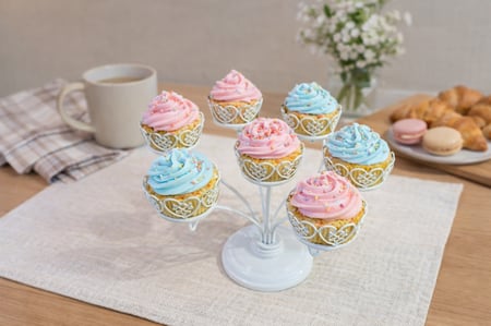 حامل كب كيك أبيض  - White Cupcake Stand