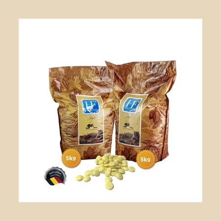 HERCO White Chocolate Chipعالية الجودة تذوب بسهولة للحلويات والمخبوزات