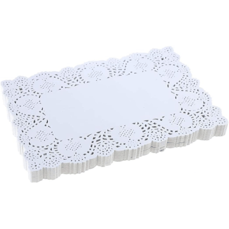 دانتيل 25*35 سم مستطيل  Rectangle Paper Doilies Lace