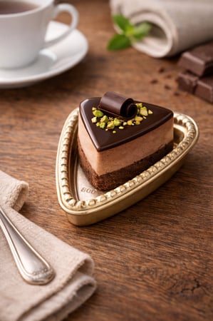 موس كيك بلاستيك مثلث فضي Silver Triangle Plastic Mousse Cake