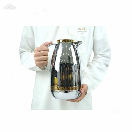 طقم ترمس تيواني فضي ذهبي