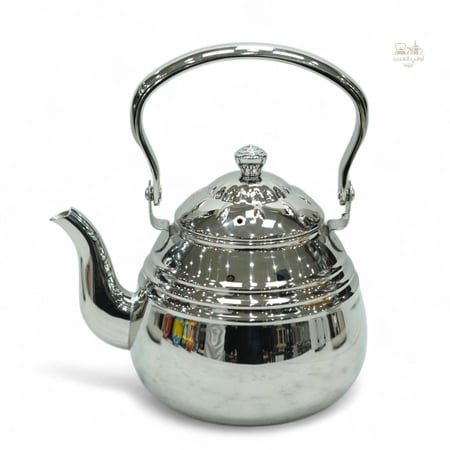 طقم ابريق القصر ستانلس استيل فضي وارد العساف