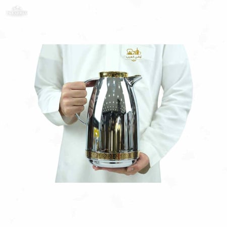 طقم ترمس تيواني فضي ذهبي