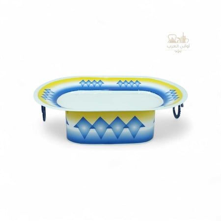 غوزي بيضاوي نقشة غضار الأزرق