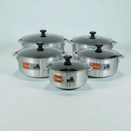 طقم قدور تيفال مسطح خمس حبات