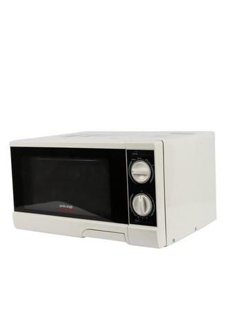 فرن ميكروويف سعة 20 لتر 1000 وات بوظيفة إعادة التسخين وفك التجميد السريع وبحرارة قابلة للتعديل وبوظيفة المؤقت أبيض HM-700