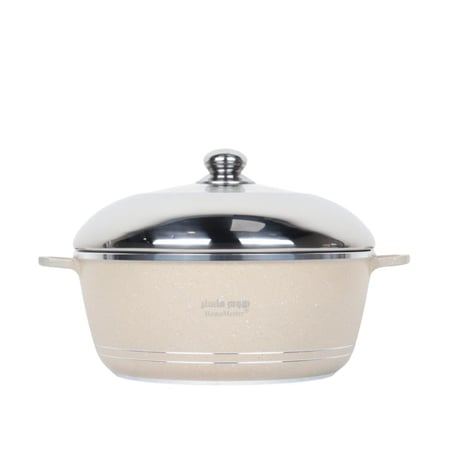 قدر سراميك هوم ماستر لون بيج مقاس 26 سم