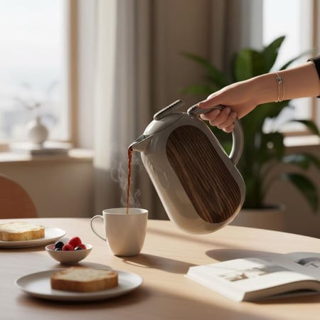 ترامس شاي و قهوة خشبي ٥٠٠مل KR-6961